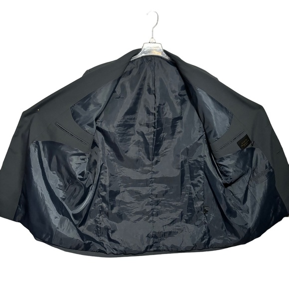 MNY Designed in Italy Collezioni Gray Double Breasted Suit Jacket Blazer 50L EUC - Picture 4 of 12